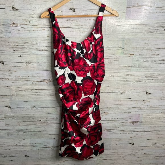 Joseph Ribkoff Red Ruched Sheath Dress - Picture 3 of 10